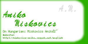 aniko miskovics business card